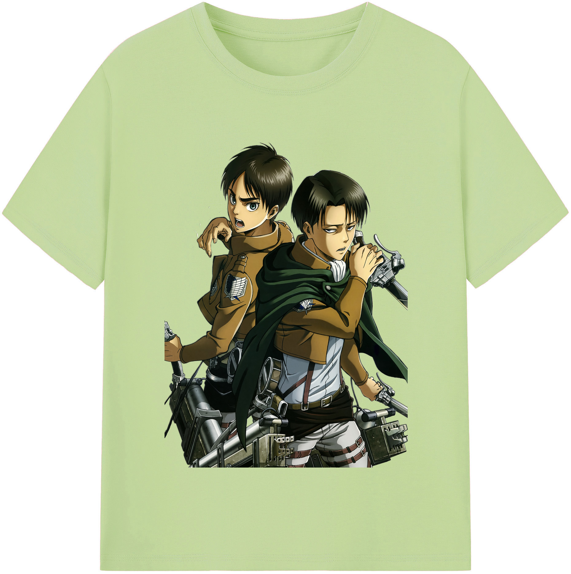 （画像用） 進撃の巨人 リヴァイ·アッカーマン Attack on Titan Levi Ackerman 綿100％半袖Tシャツ（フロントプリント）